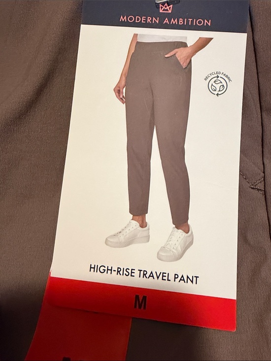 modern ambition Pants - NWT Modern Ambition Brown High Rise Stretch Travel Pants size M